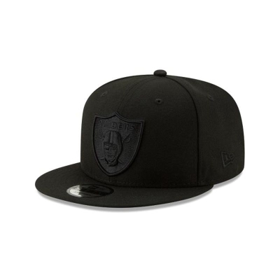 Las Vegas Raiders Gorra | New Era NFL Basic Black On Black 9fifty Snapback Cap Mexico - Negros